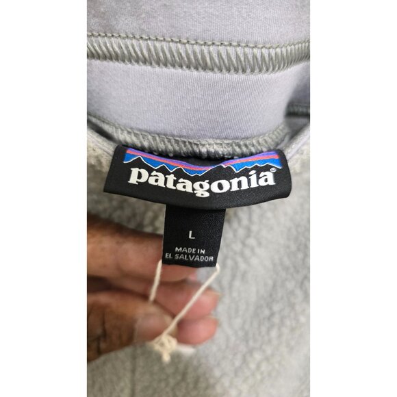 Patagonia Women's Gray Shearling Fleece Cropped Sweatpants Size L - Picture 6 of 7